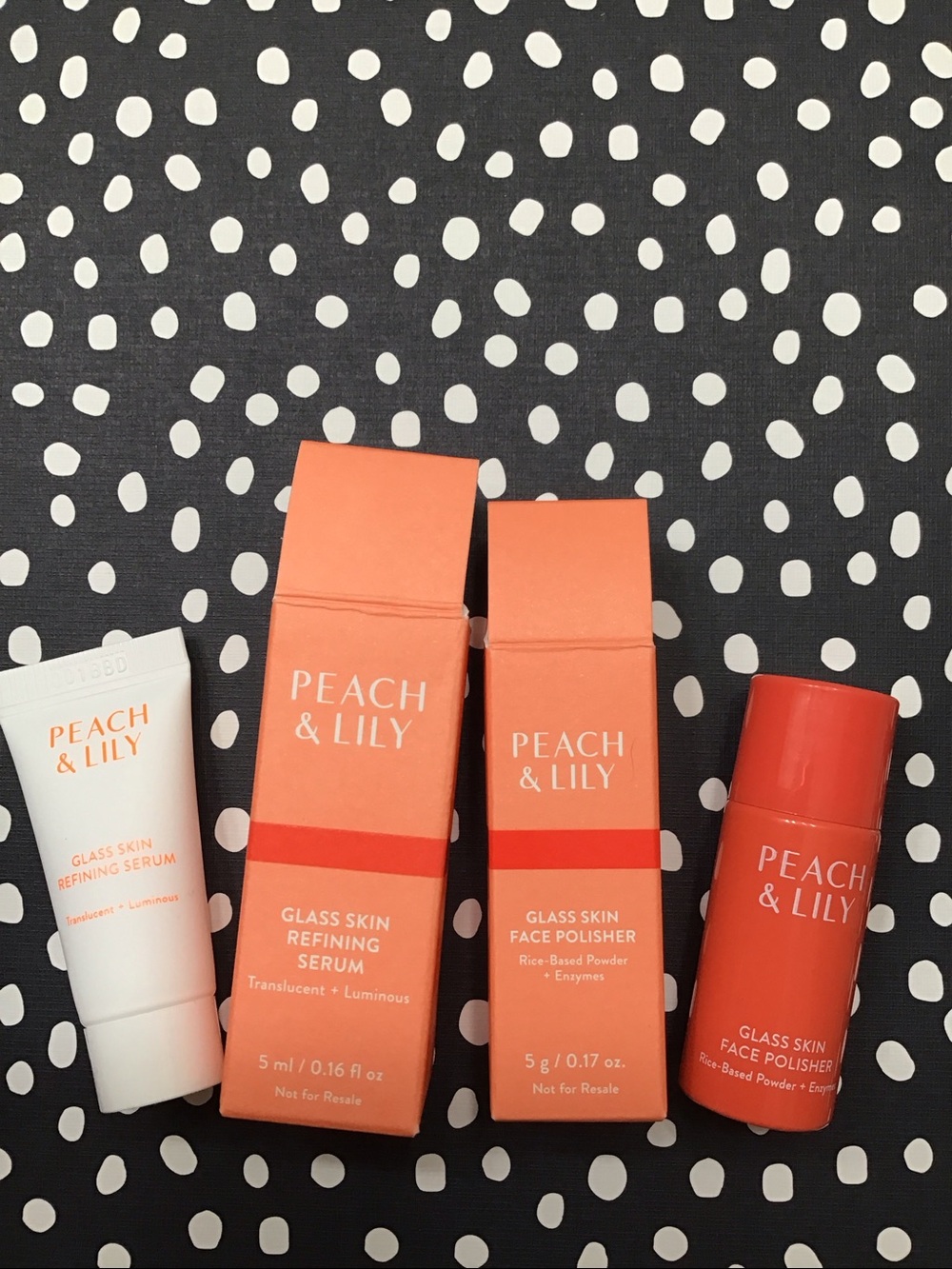 Peach & Lily Duo, Glass Skin Refining Serum and Face Polisher